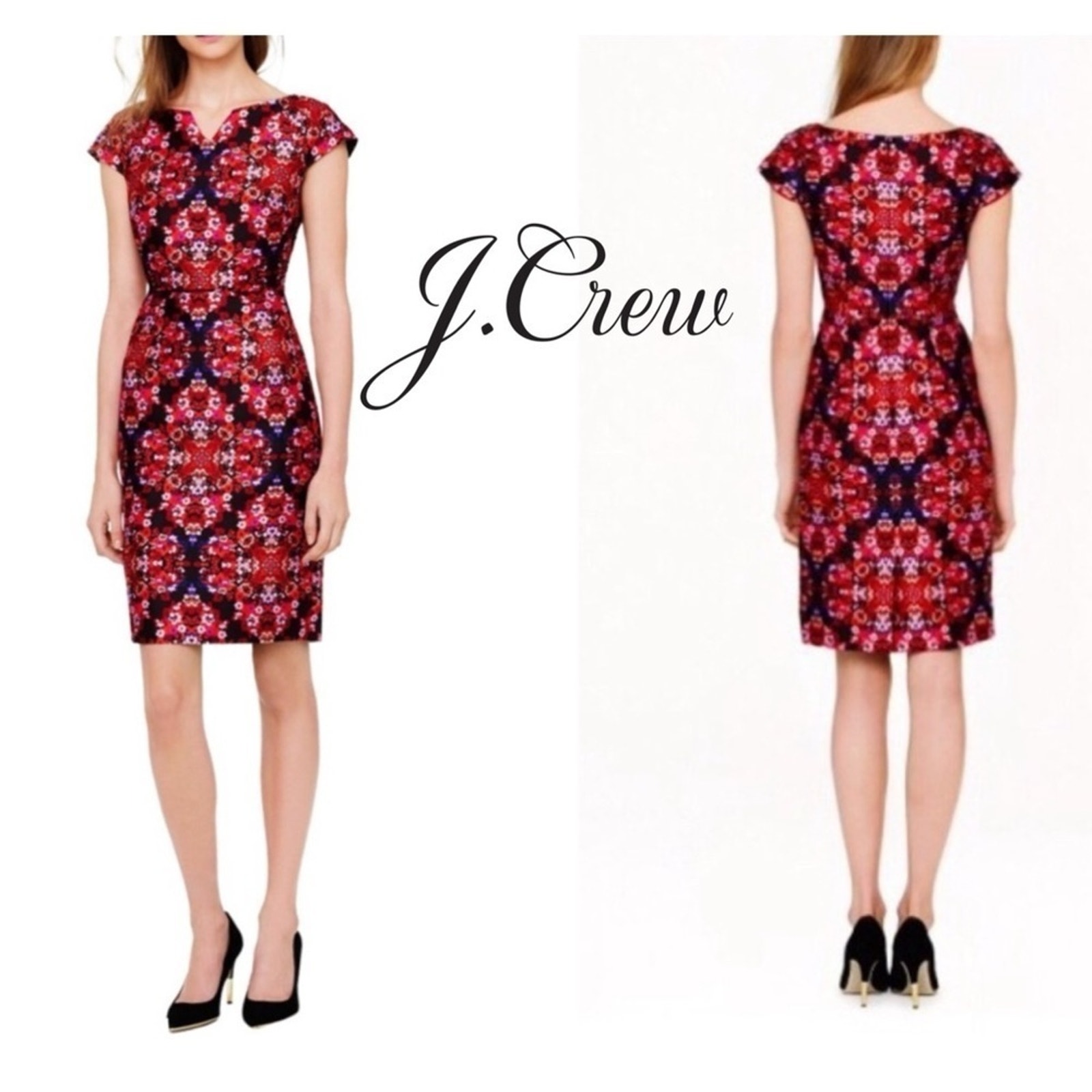 J. Crew Collection Berry Bouquet Silk Dress